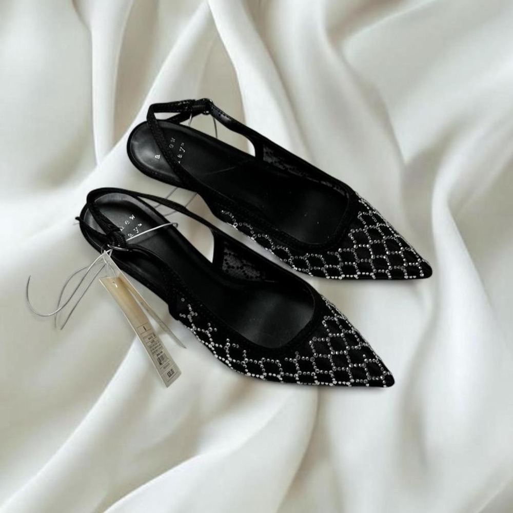 NWT A New Day Gigi Embellished Slingback Kitten Heels y2k mcbling fairy